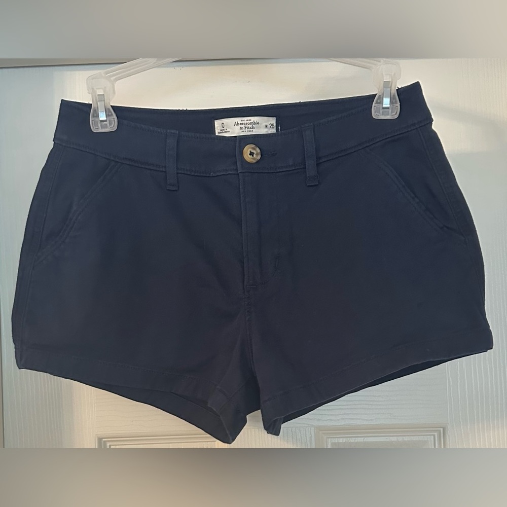 Abercrombie & Fitch Navy Blue Chino Y2K Vintage Shorts